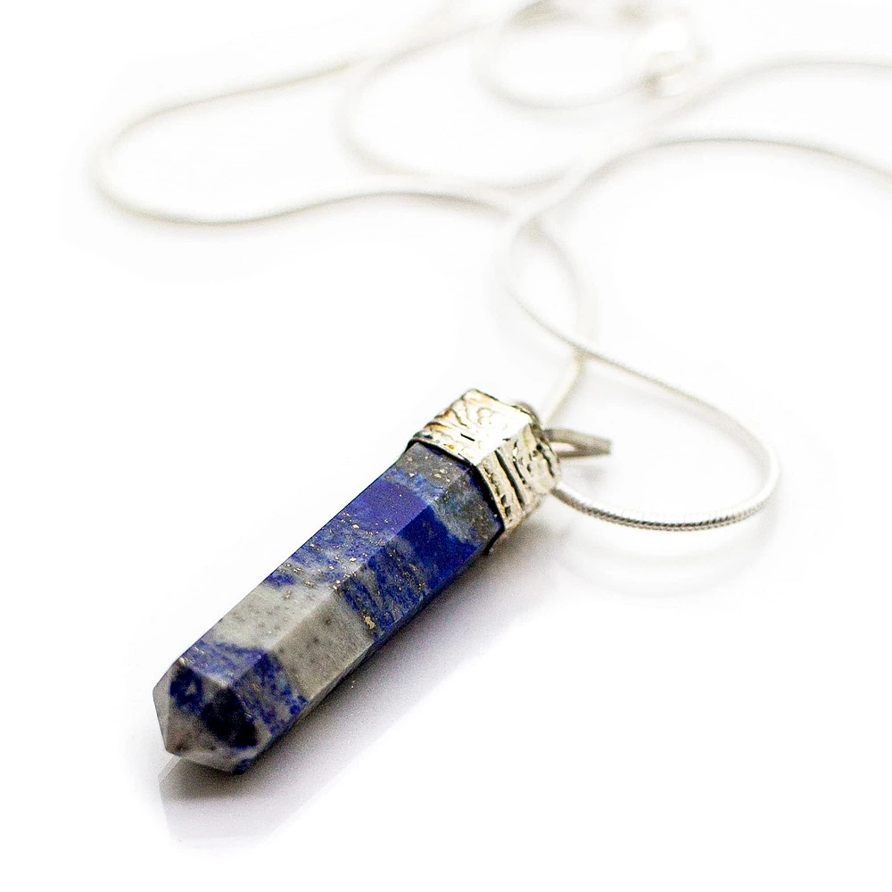 

Metaverse энергия необработанный лазурит хрустальный кулон ожерелье настоящий драгоценный камень Чакра Исцеление очарование успех интуиция с...