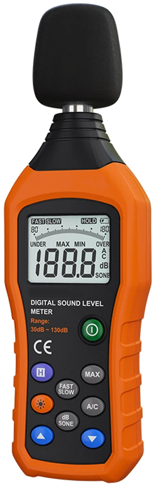 Digital level meter noise peakmeter pm6708 (orange) | Sound Level Meters