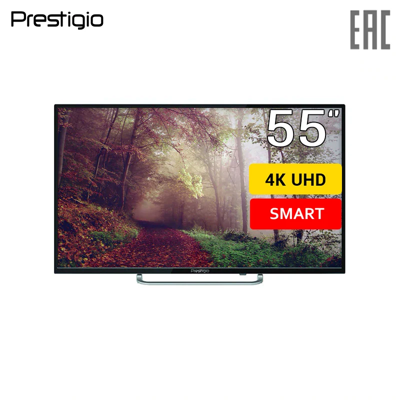 Телевизор 55" Prestigio PTV55DS02Y 4K Smart TV | Электроника