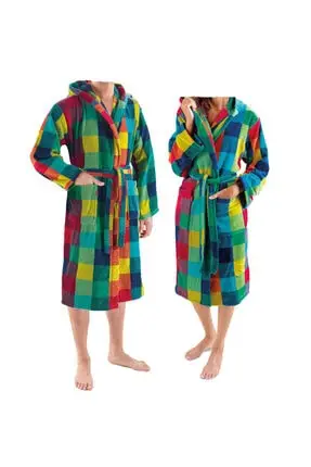 

Lucy and Home Unisex Kadife Iplii Boyal Jakarl Bornoz