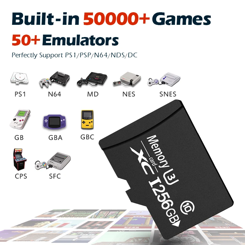 Игровая консоль X PRO /RG351V игровая 50000 встроенных игр для PSP/PS1/NDS/N64|Портативные
