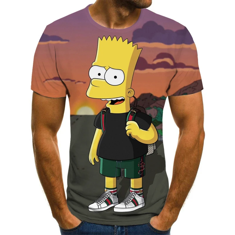 

New hot sale 3D printing cartoon clothing children cute shirt parent-child clothing Harajuku men's and women's T-shirt 110-6XL
