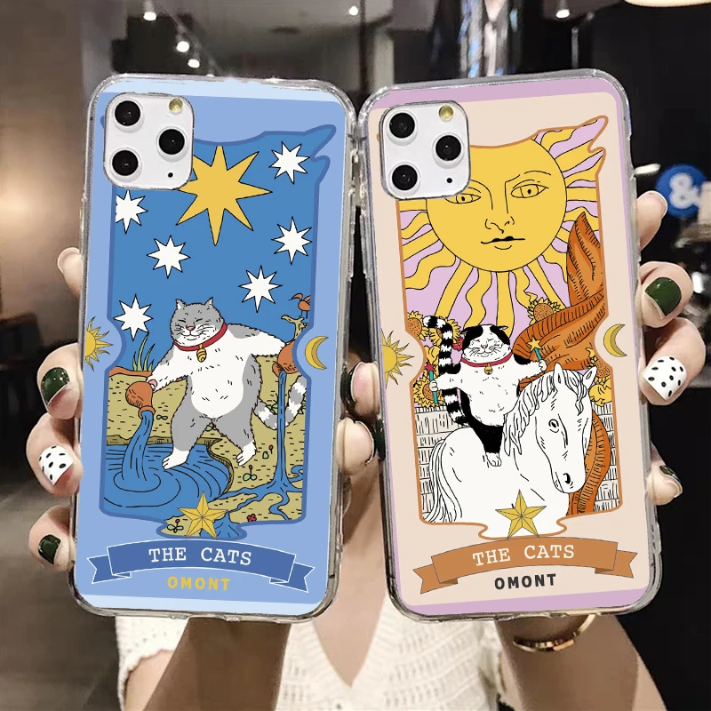 Tarot чехол для телефона iPhone12 11 Pro Max XR Xs Смешные Мультяшные узоры силиконовые чехлы