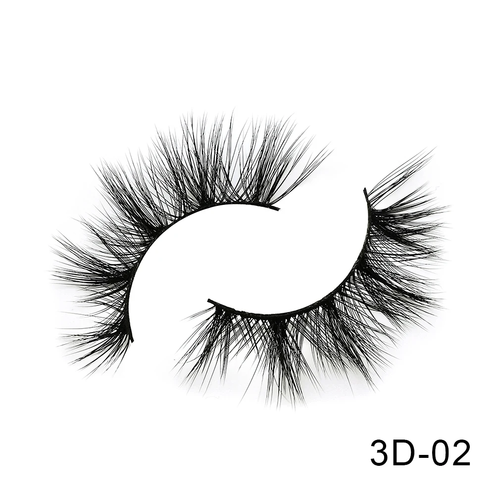 3D-02 6 пар Friholl. m Искусственные норковые ресницы натуральные длинные ресницы ручной работы макияж 25 мм Искусственные норковые ресницы 3D синтетические шелковые накладные ресницы - Цвет: 3D-02