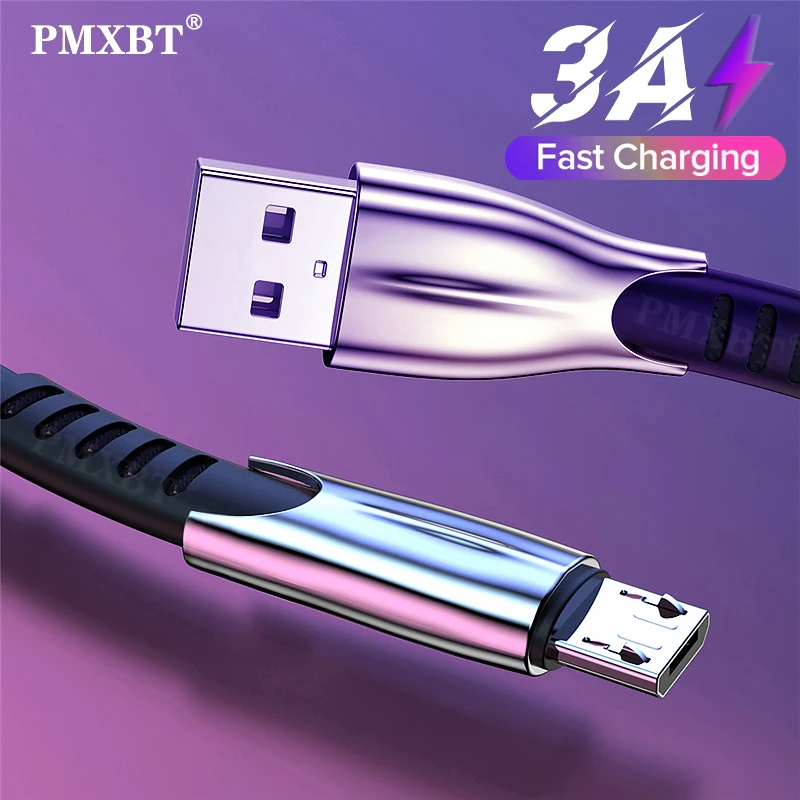 

3A Fast Charging Wire Micro USB Cable For Huawei Xiaomi 6 Redmi Note Samsung Android Mobile Phone Charger Microusb Data Cord 3M