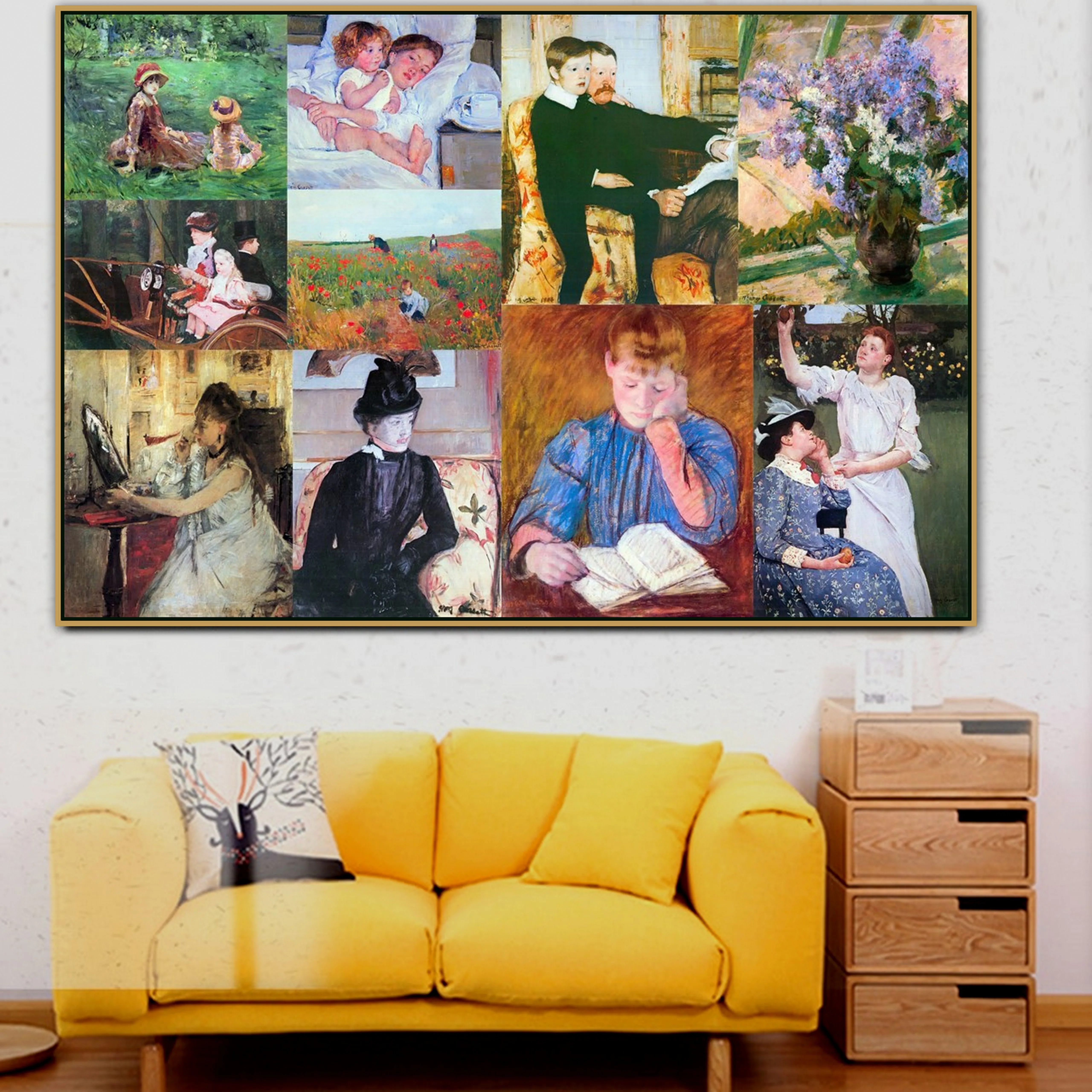 Кассат и моризот старый известный мастер художница молодой женщины в картина на