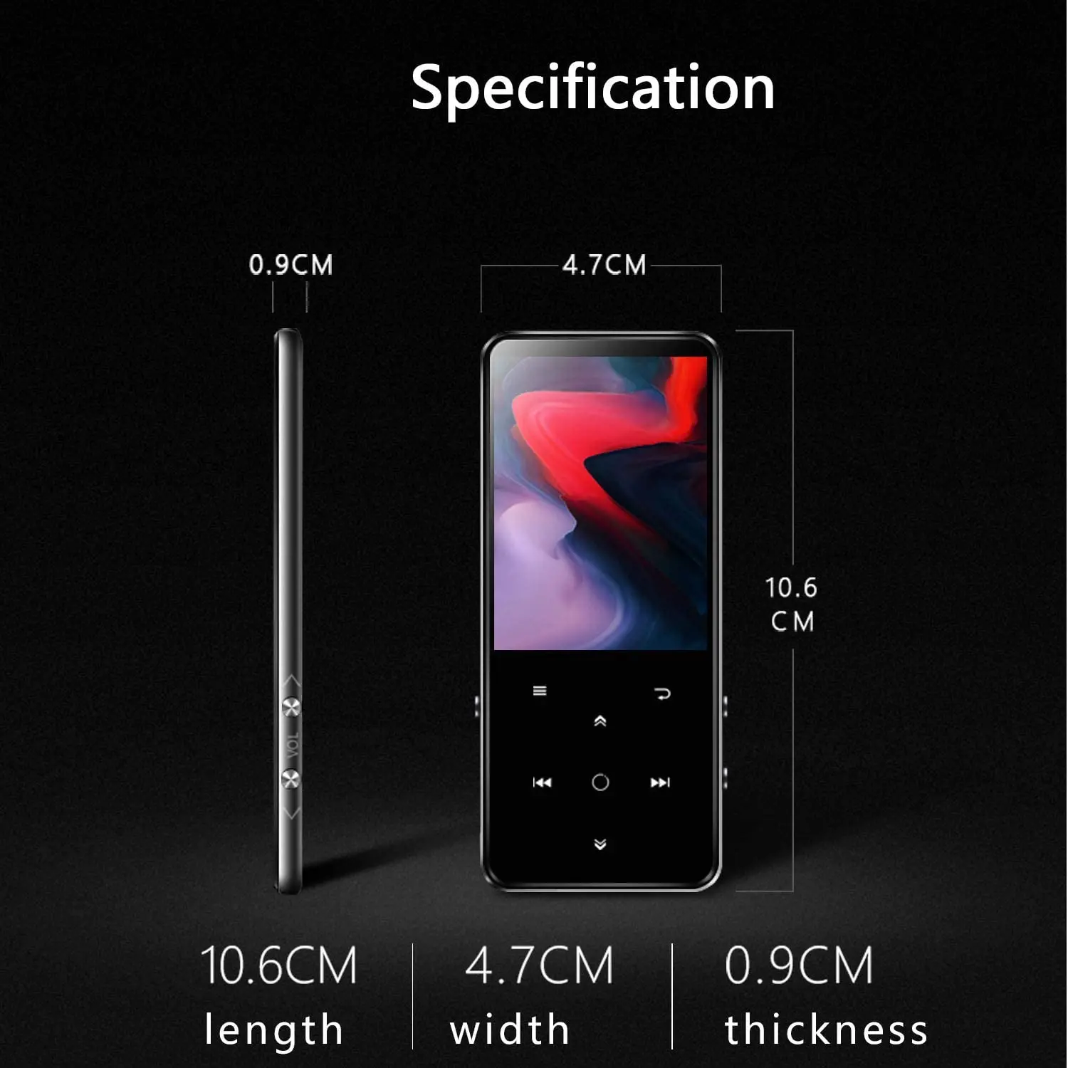 Оригинальный MP3 плеер CHENFEC K11 большой экран 2 4 дюйма Bluetooth 0 16 ГБ спортивный