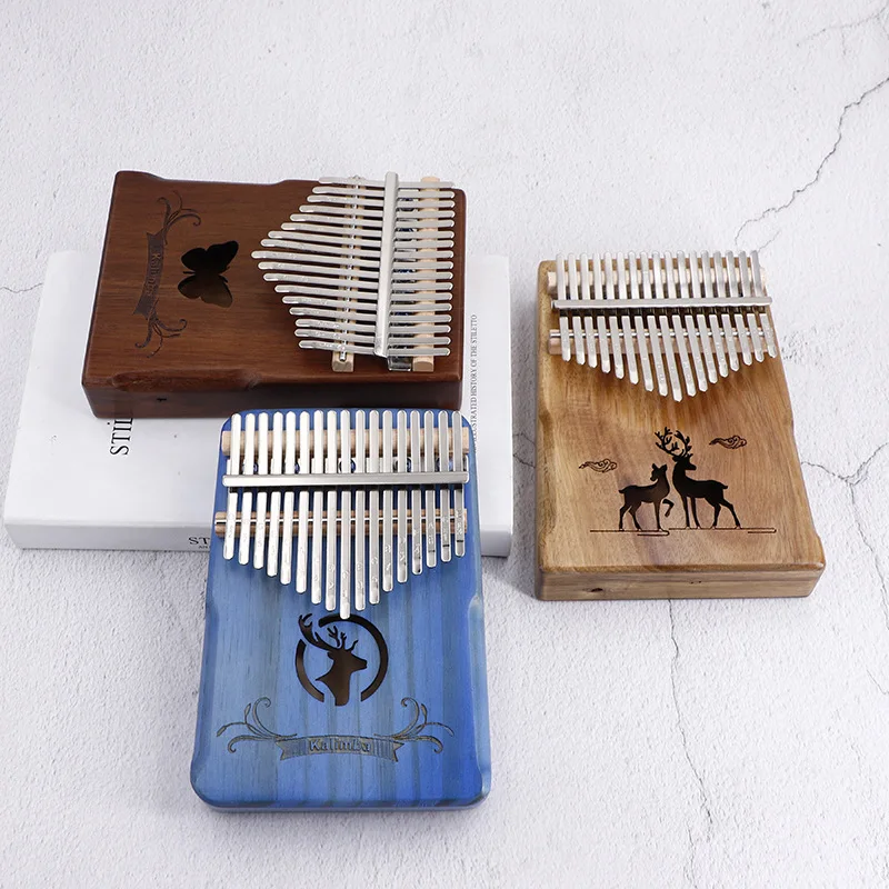 Деревянное акации пианино для большого пальца kalimba Одиночная доска портативное