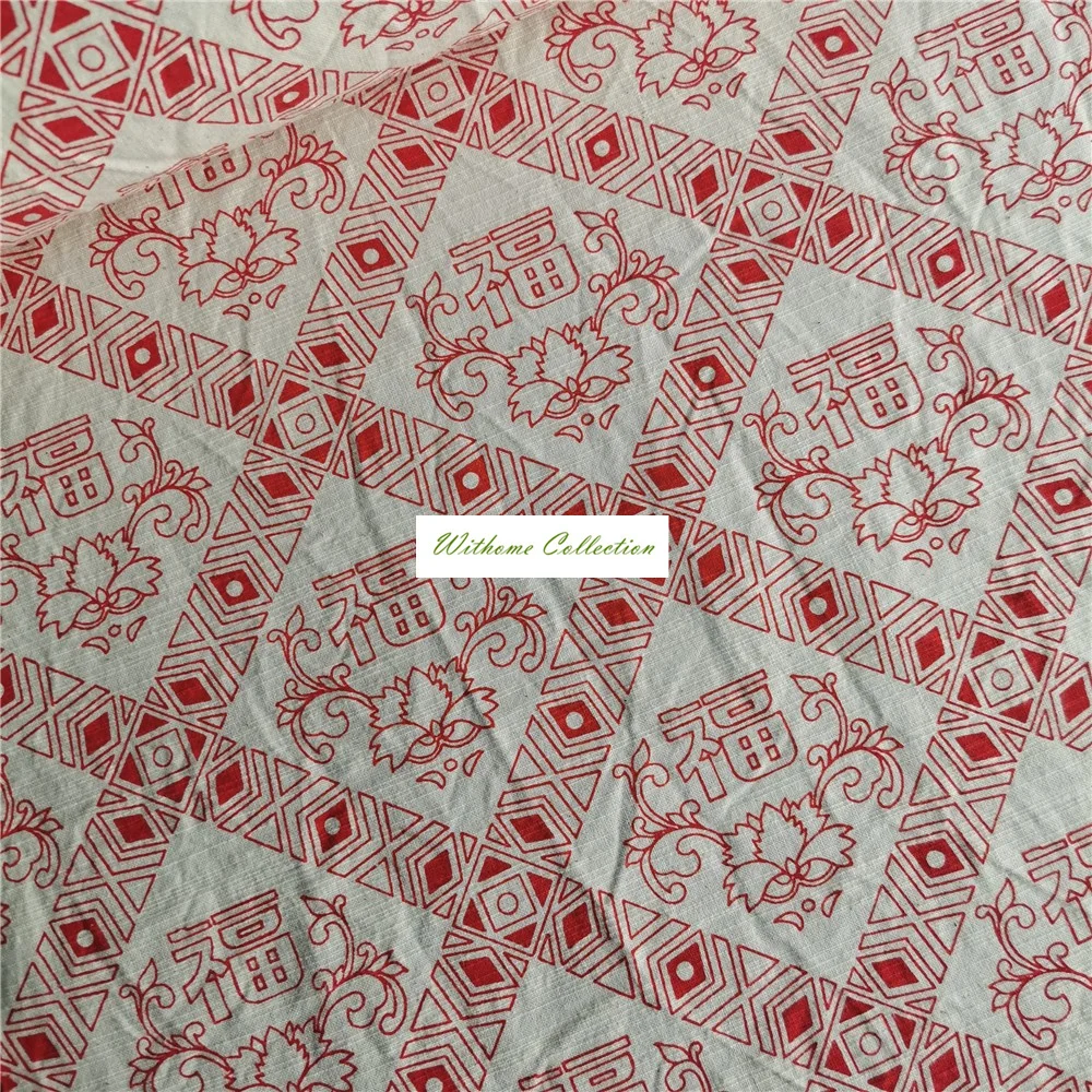 NEW264 100% хлопчатобумажная тканевая ткань с принтом счастья и благословения