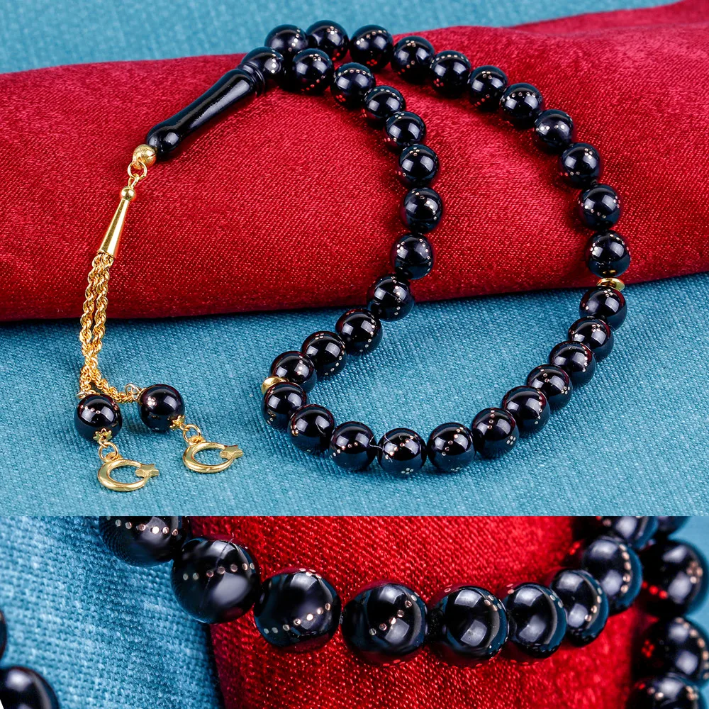 

Gold Design Erzurum Oltu Stone Rosary Fashion Turkish Premium Quality Handmade Jawelery