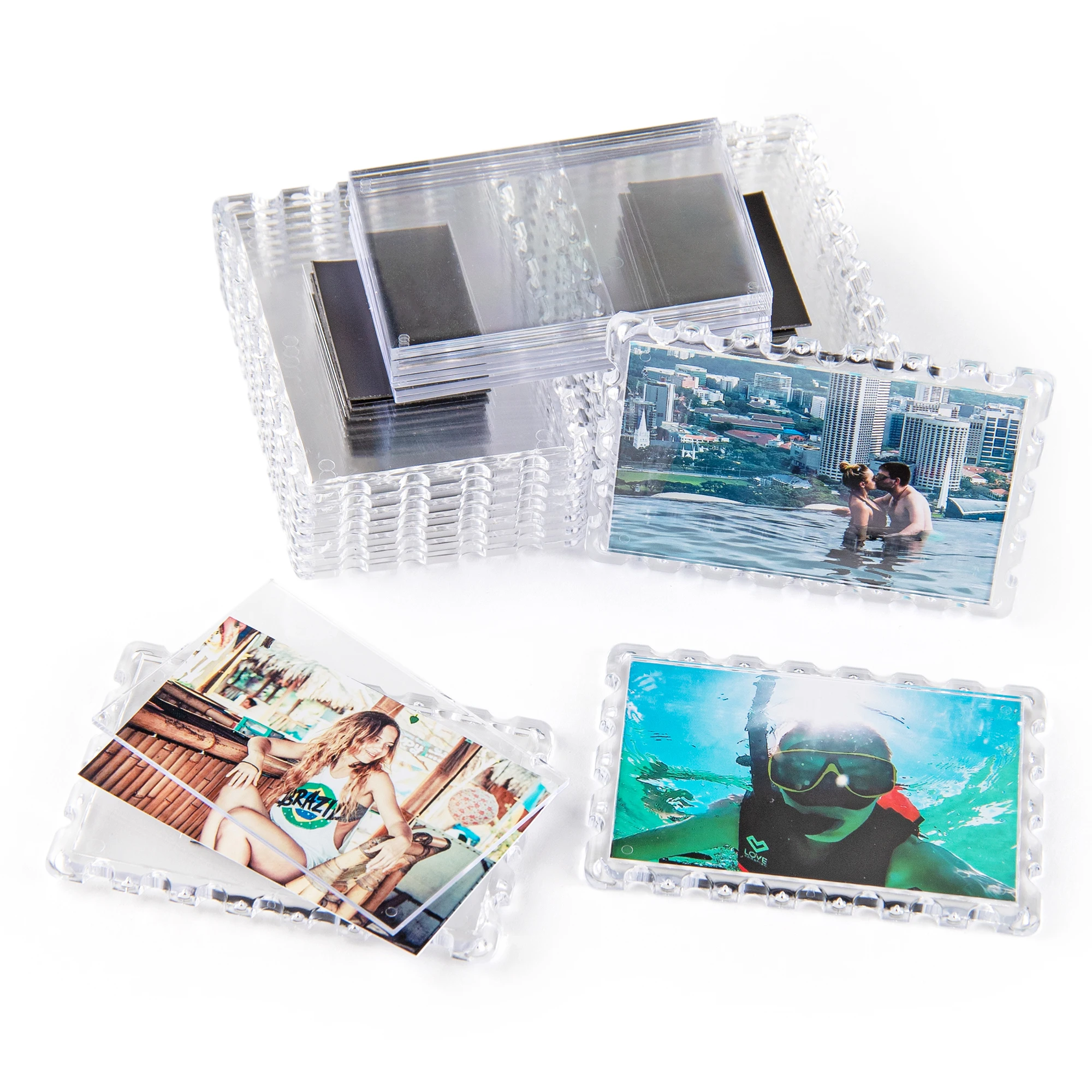 20 штук Магнит на холодильник фото 74х49 мм Магнитная фоторамка сувенир Украшения