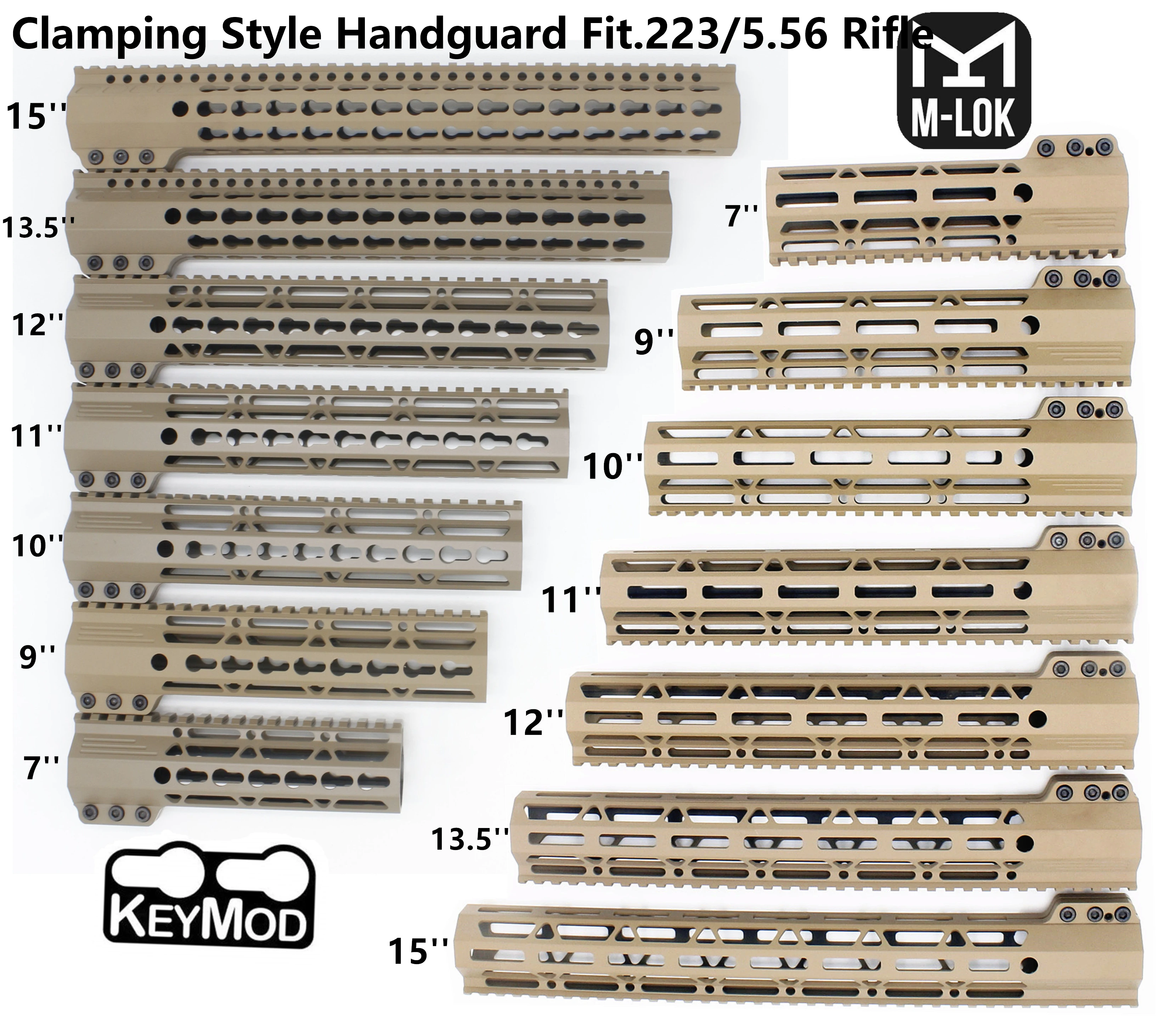 Active 8 7/9/10/11/12/13.5/15 ''Keymod/M Lok Зажимная накладка направляющая система крепления