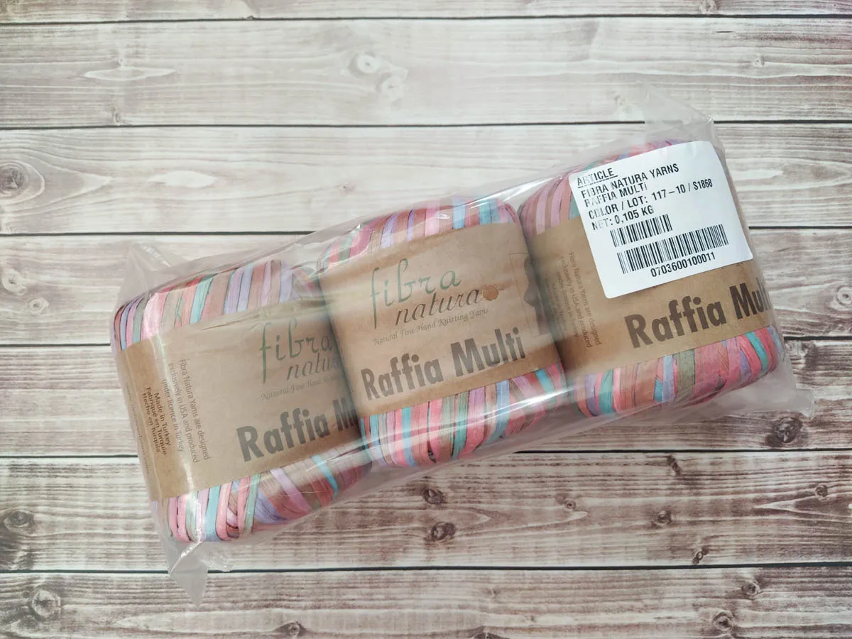 Пряжа Raffia Multi Раффия Мульти пряжа рафия раффия нитки для вязания вискоза 100% 35 гр 80