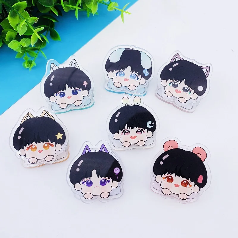 

1PCS TNT Colourfast Cartoon q version Head Portrait Character Waterproof Book Clip For Decorative Supplies