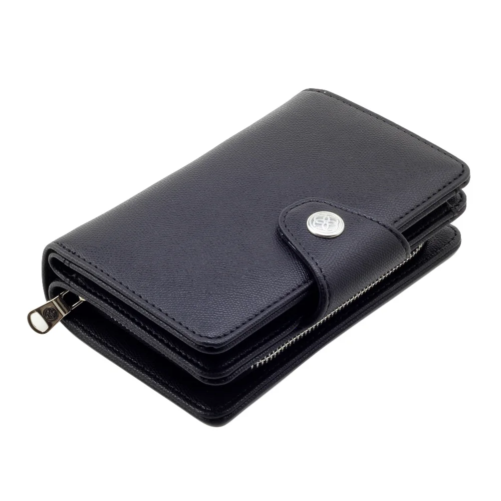 Luxury brand Women Wallet Female Short Purse Clutch Zipper Business Small Purse Card Holder Large Capacity Wallet Black