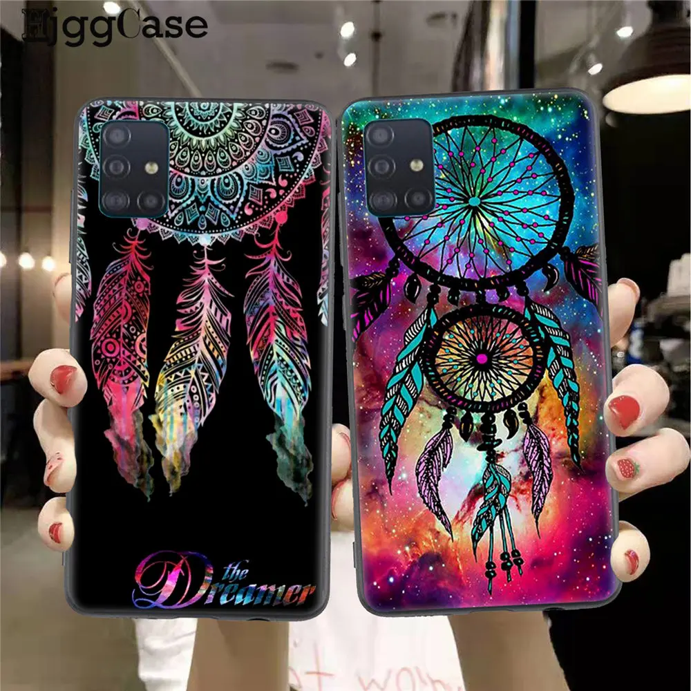 

Feather Dreamcatcher For Coque Samsung A10 A20 A30 A40 A50 A70 2019 A51 A71 A6 A8 Plus 2018 Phone Case TPU silicone Cover Funda
