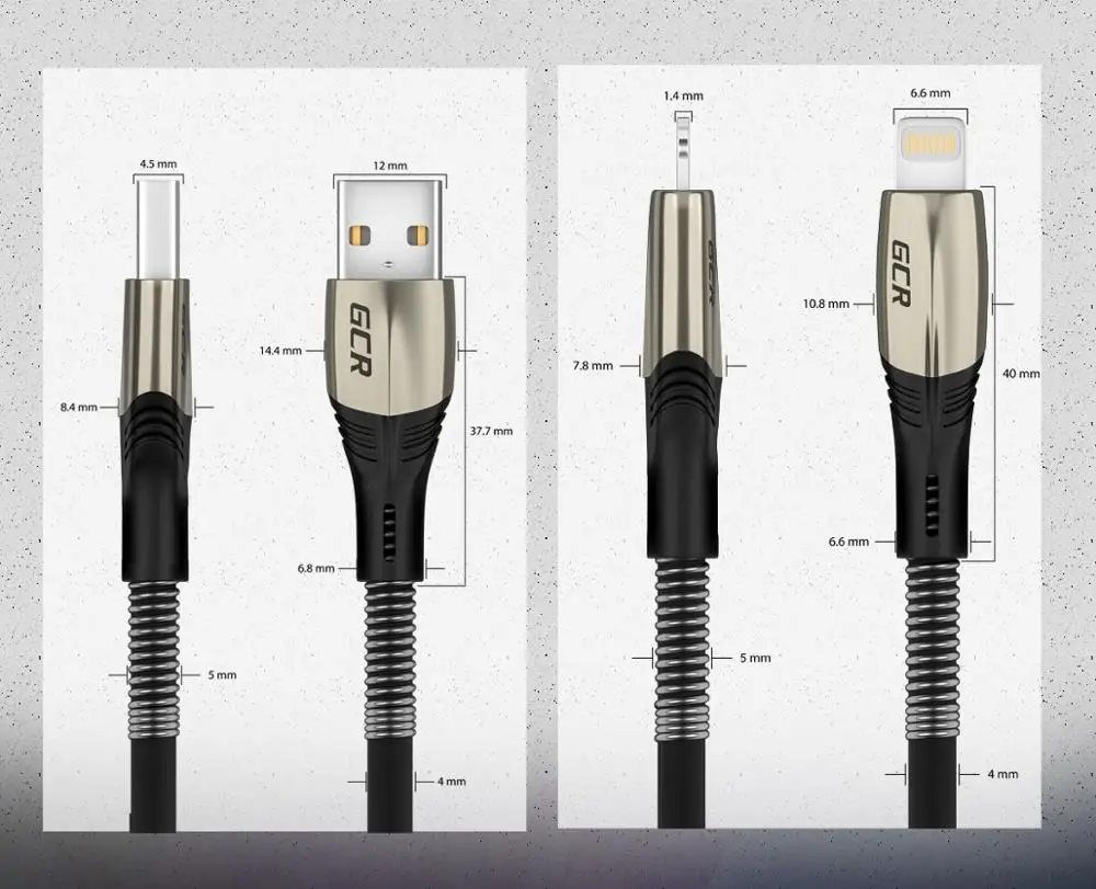 GCR Кабель series MERСEDES Lightning MFI NO Sync data USB провод для iPhone5 6 7 8 iPad cable Apple айфона телефона