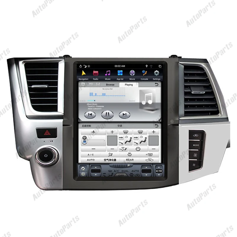 

Экран в стиле Tesla 12,1 "для Toyota Highlander 2015-2019, Android 9, автомобильный DVD-плеер, мультимедийный GPS-навигатор, стерео головное устройство Carplay PX6 DSP