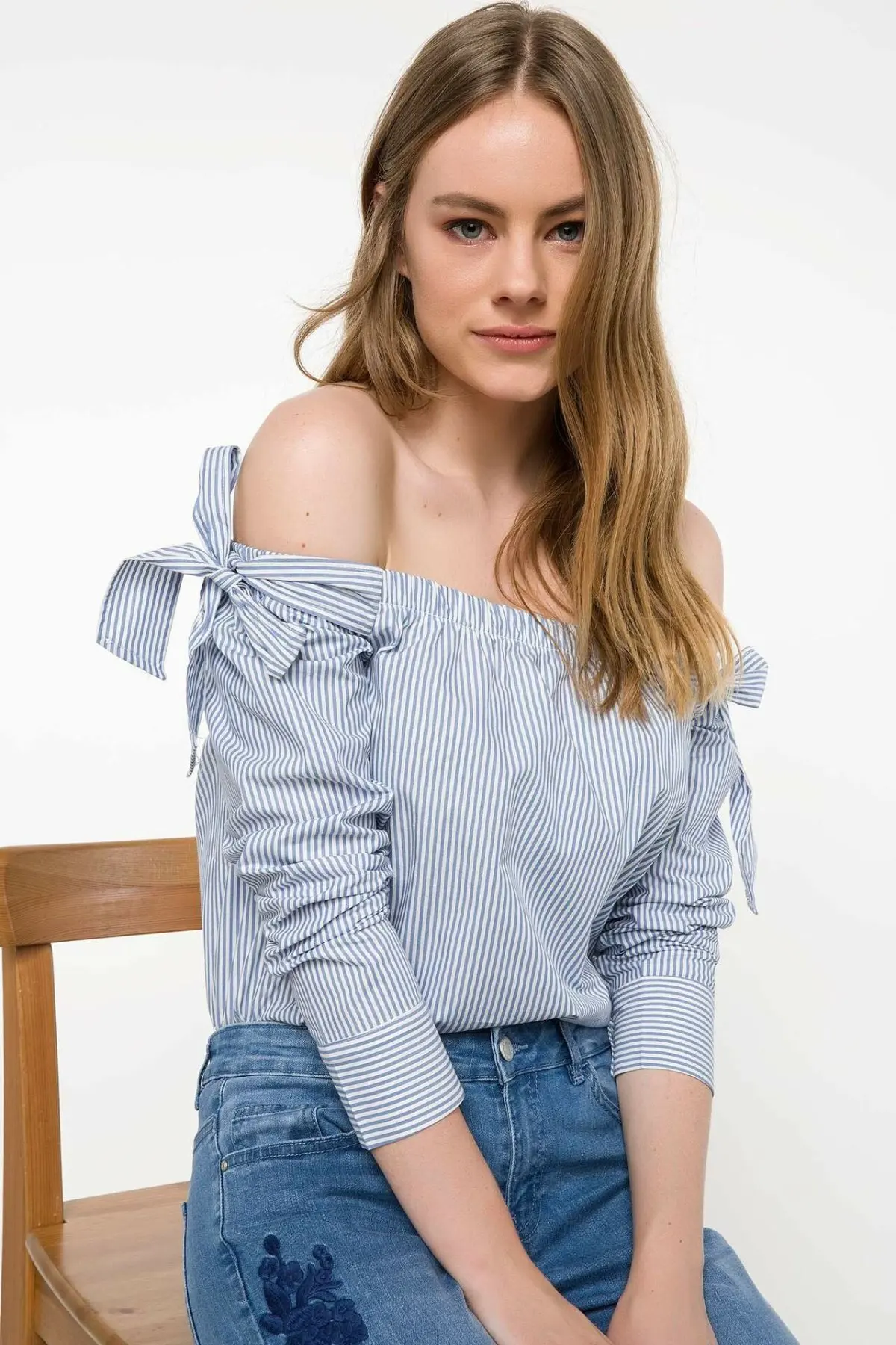 DeFacto женская весенняя сексуальная блузка с открытыми плечами повседневная