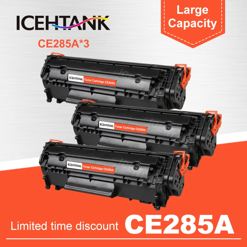 ICEHTANK 3 шт. совместимый 285A тонер картридж для замены hp CE285A 85a P1102 P1102W laserjet pro M1130 M1132