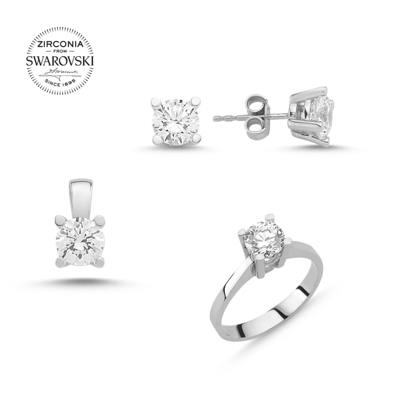 

Серебряный 925 пробы циркониевый кубический циркониевый солитер Swarovski