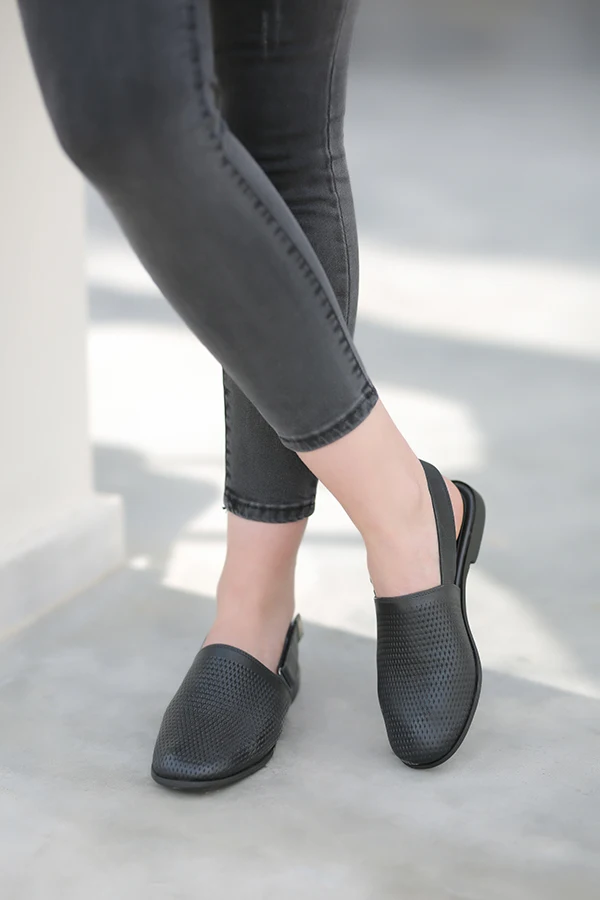 Ülkü Yaman Collection - Black Women's Genuine Leather Shoes For Women 2022 Sandals Summer Shoes Models Women's Shoes