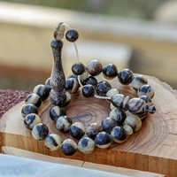 variegated ram horn rosary fashion turkish premium quality handmade jawelery