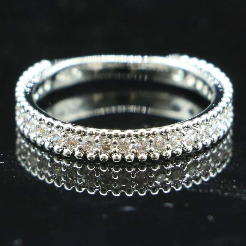 

22x3mm Luxury SheCrown Created White Cubic Zirconia Gift For Ladies Jewelry Making Silver Rings