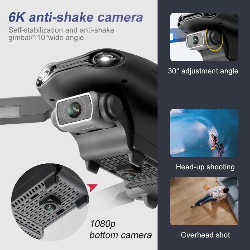 2021 nuevo F9 GPS Drone 6K C&aacute;mara Dual de HD profesional de fotograf&iacute;a a&eacute;rea Motor sin escobillas plegable RC Quadcopter helic&oacute;ptero Quadcopter RC helic&oacute;ptero distancia 3000M-1