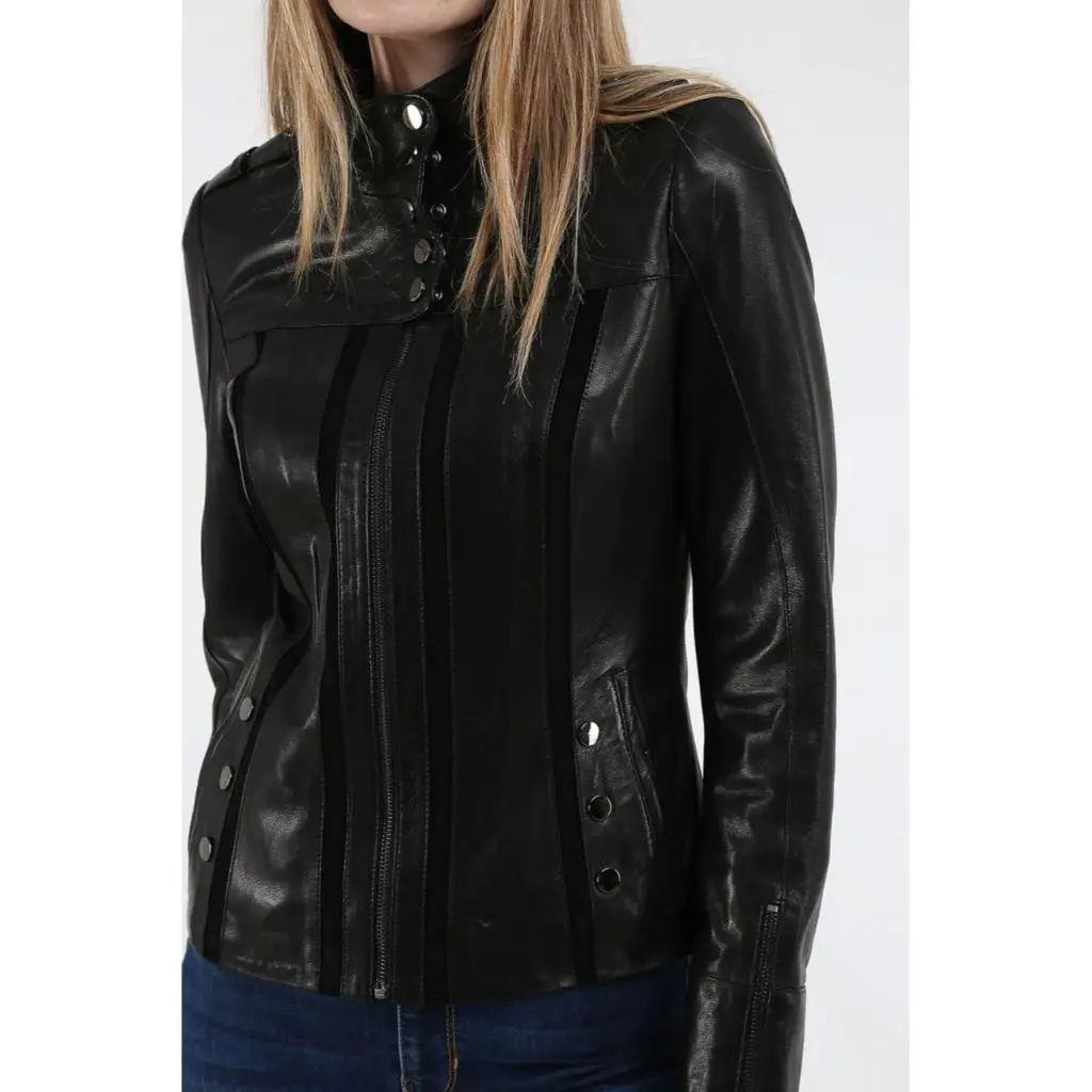 Women Leather Jacket Genuine Real Leather Jacket leather Coat lambskin coat Female Jacket Genuine Leather Women's Black Coat