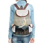 Рюкзак Ukiyoe с принтом Женский, школьный ранец с красным венчиком журавля на шнурке с ландшафтным рисунком для девочек-подростков, сумка для книг с индивидуальным рисунком