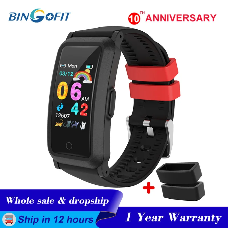 BingoFit Детские Подарочные Смарт часы фитнес трекер с измерением кровяного