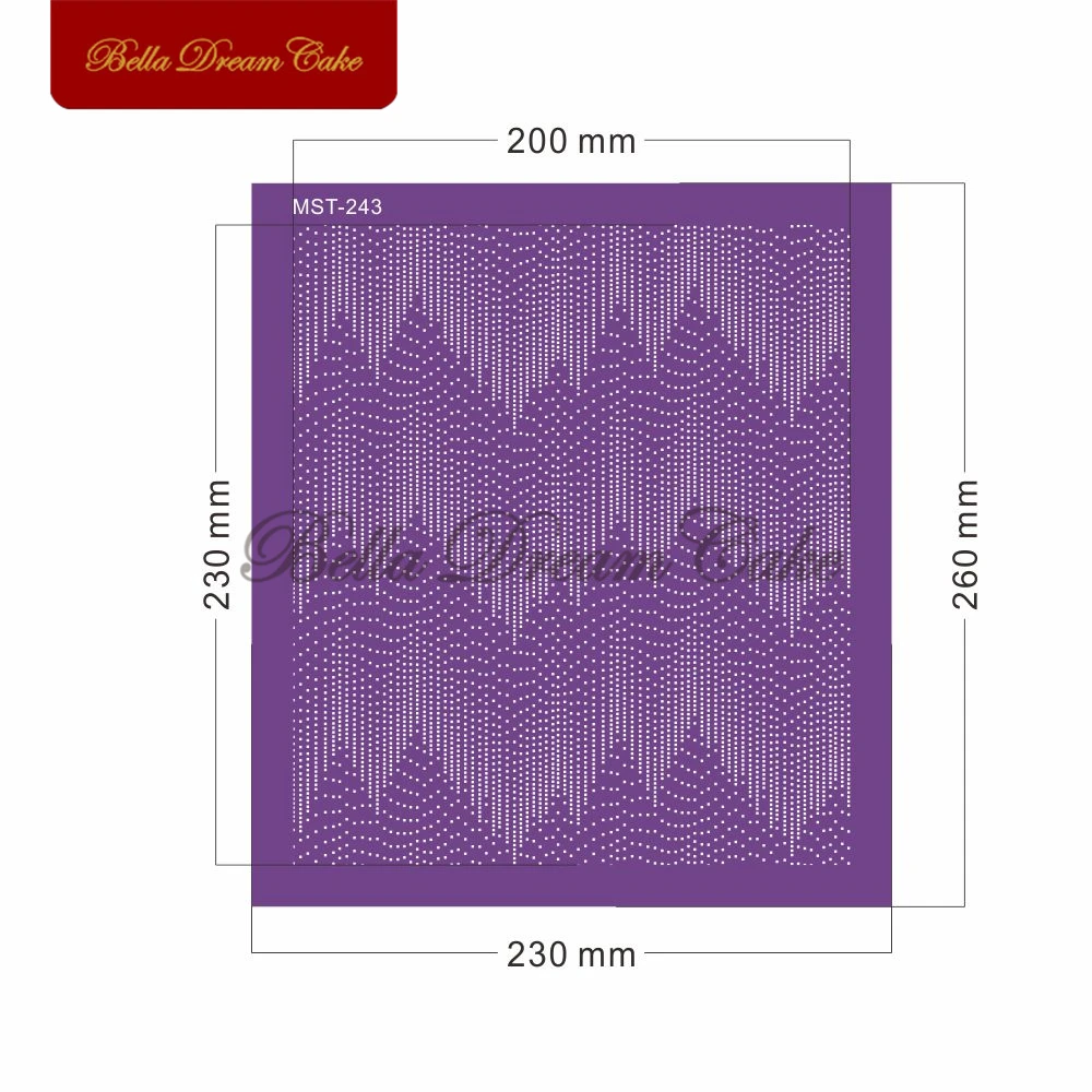 Блестящий Каскадный дизайн сетчатые трафареты форма для королевского крема