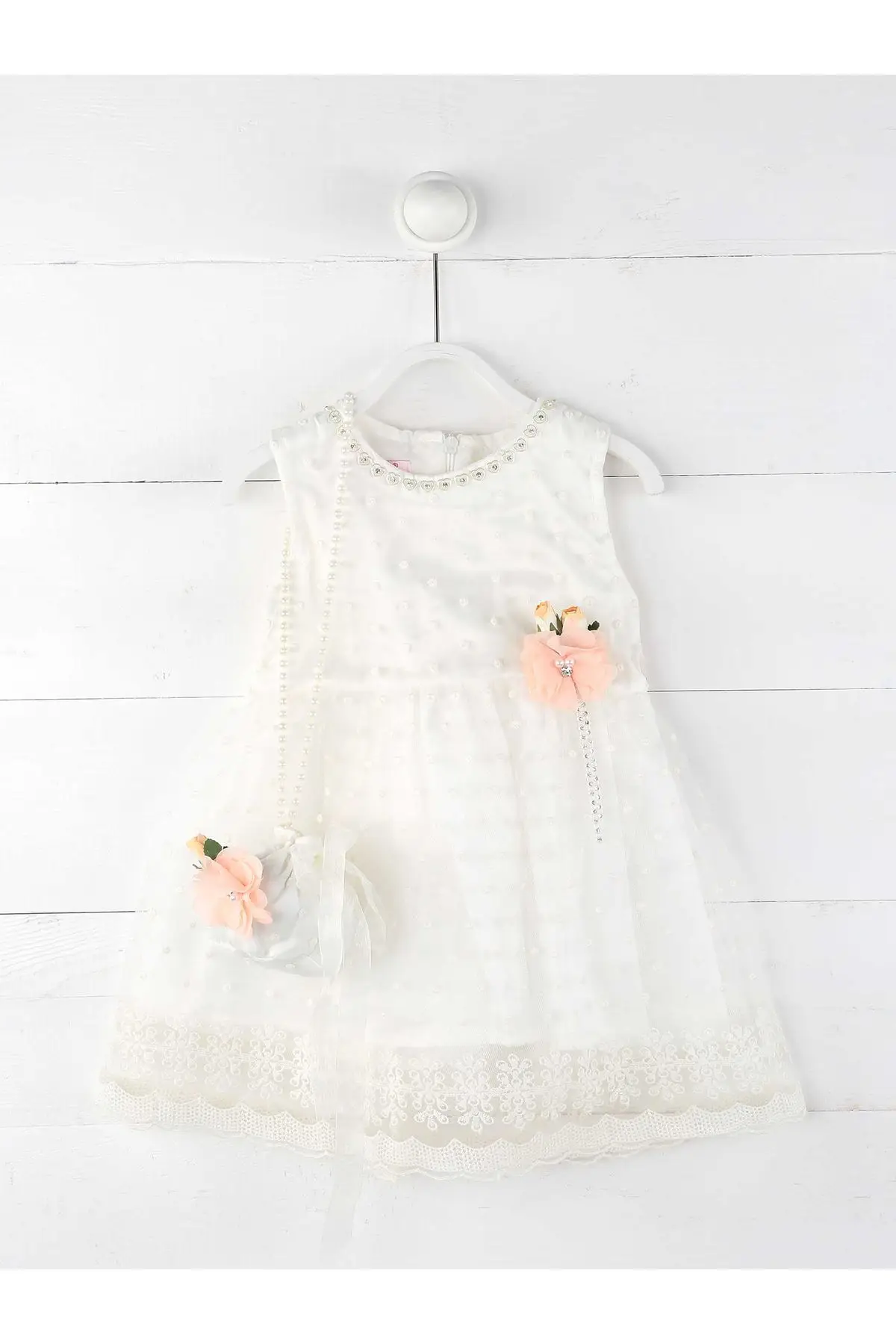 White Gauze Bag Girl Kids Evening Gown