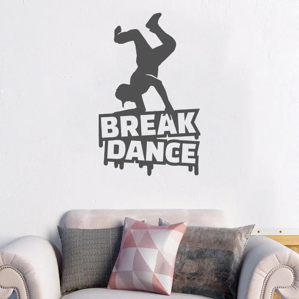 Наклейки для танцев Cool Guy Doing Tricks Break Dance съемные наклейки украшения стен дома и