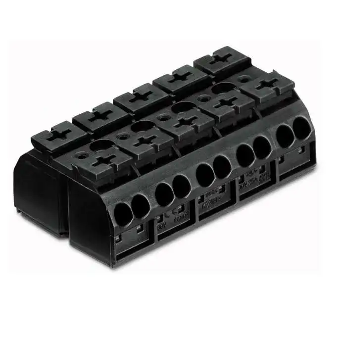 Terminal block 5x (0.5-4) Block 5 floor. Is black. WAGO 862-505 | Connectors