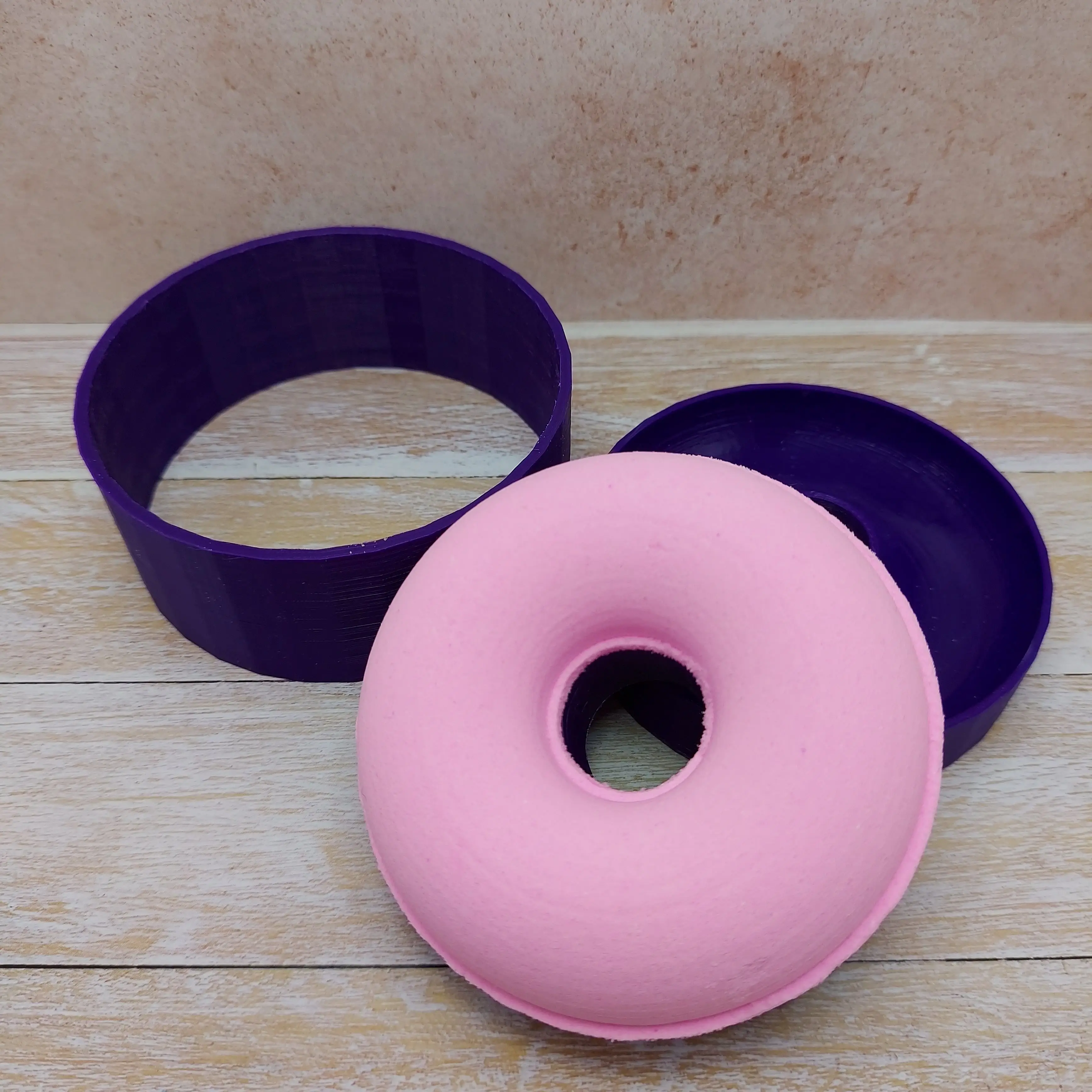 Пончик 8см Форма 3D для изготовления бомбочек ванны | Ванна