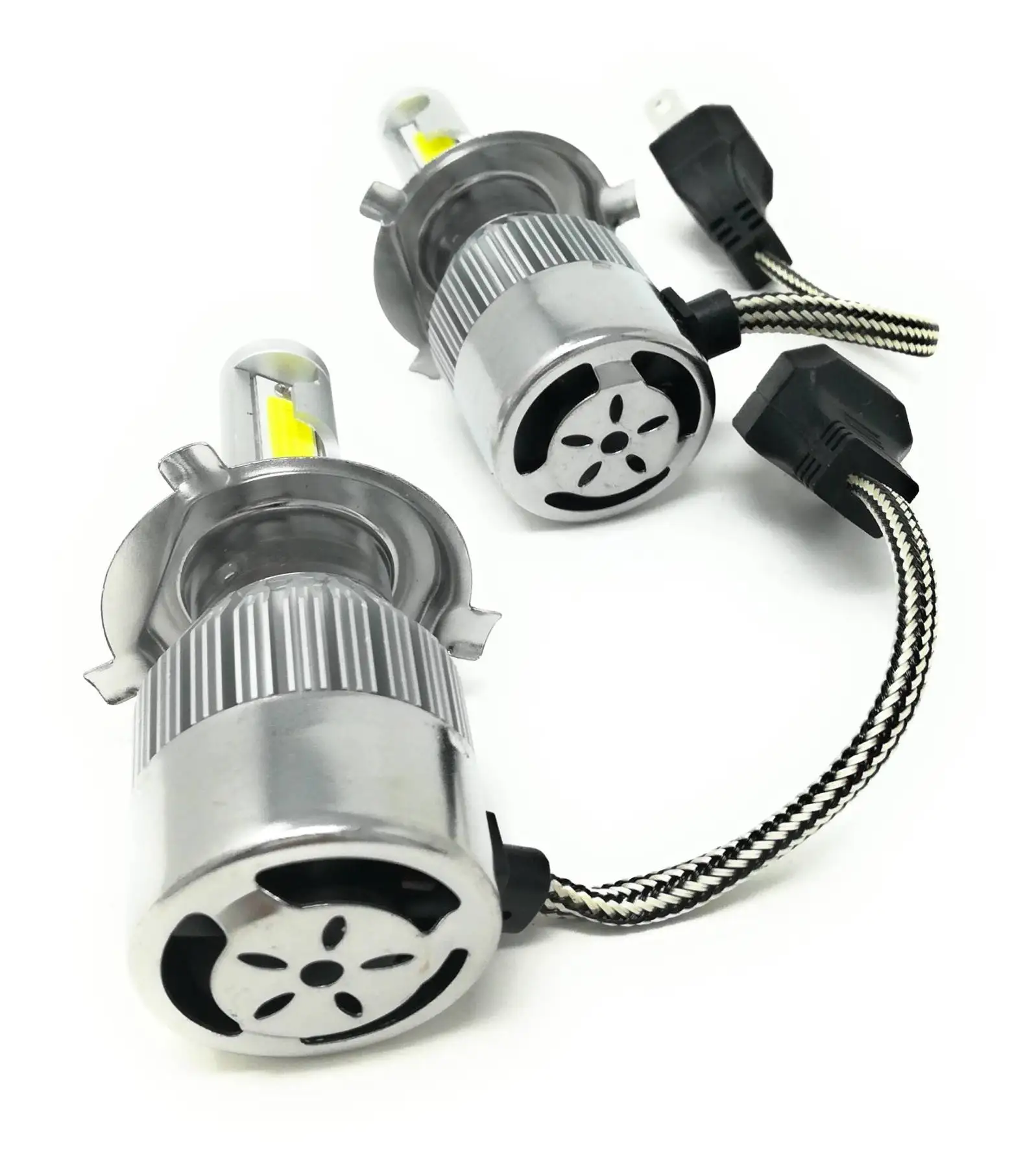 Пара светодиодный лампы для автомобилей мотоциклы C6 H4 6000 К туман белый