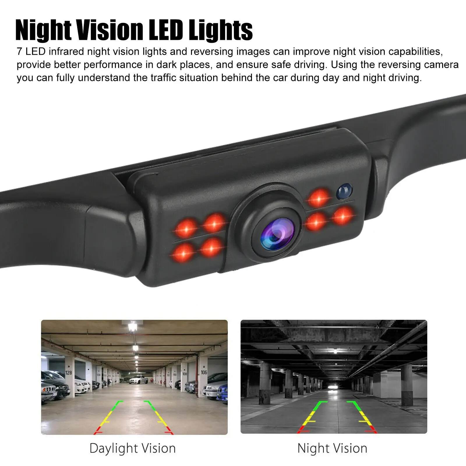 

170° Car Rear View Backup Parking Reverse Camera CMOS IR Night Vision Waterproof