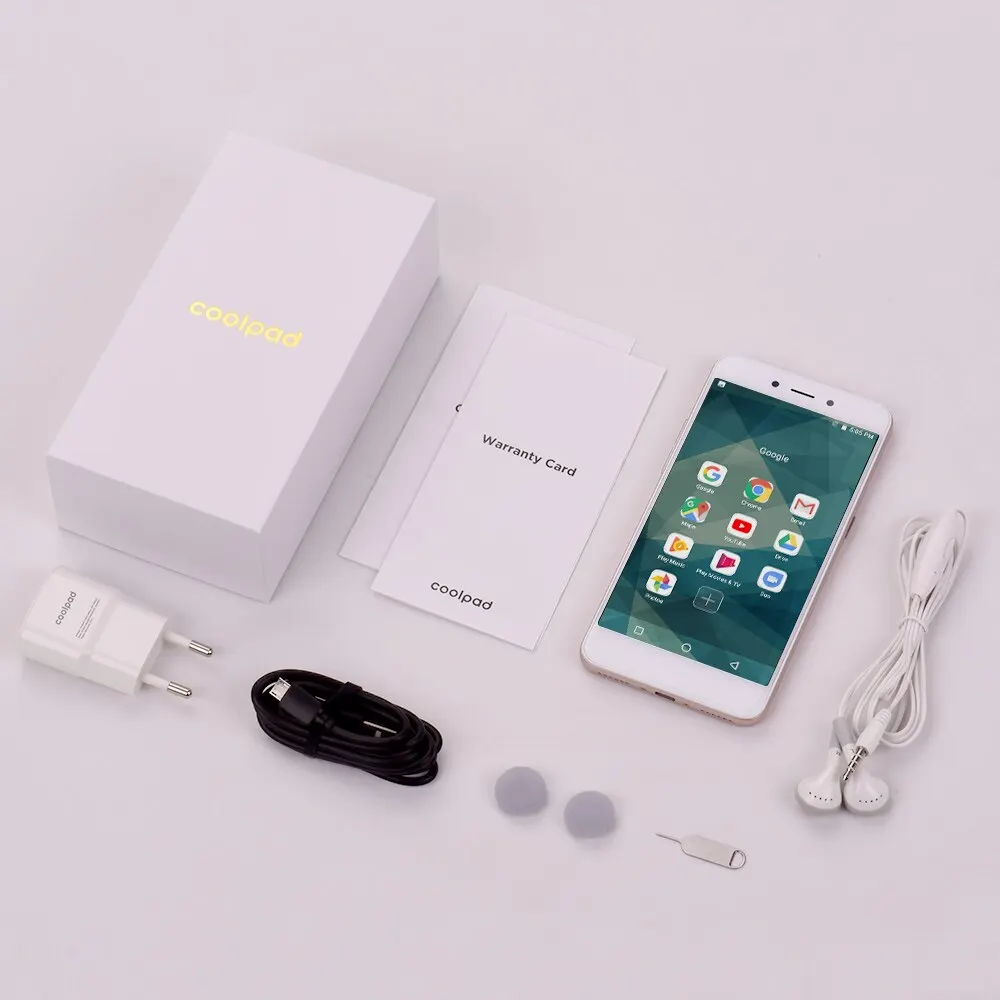 Глобальная версия Coolpad E2 4G мобильный телефон 5,0 дюймов 2 ГБ+ 16 Гб 8 Мп+ 5 Мп Android 7.1.1 2500 мАч разблокированный смартфон с отпечатком пальца