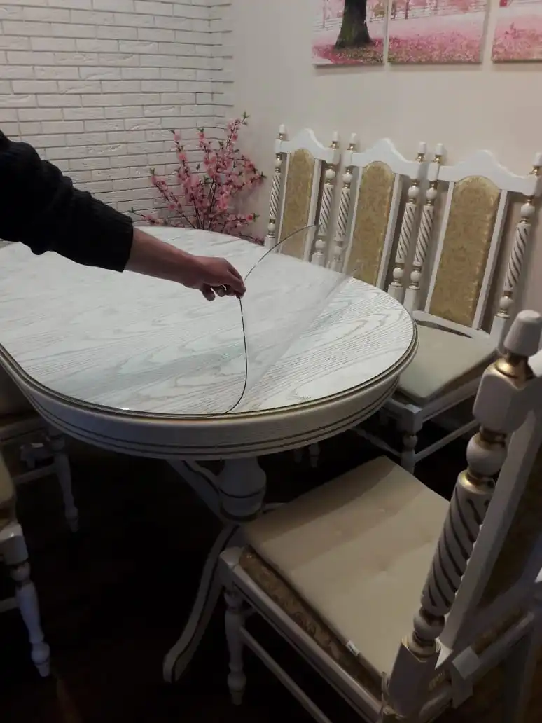 скатерть силиконовая-накладка прозрачная. гибкое (Мягкое) жидкое стекло на стол