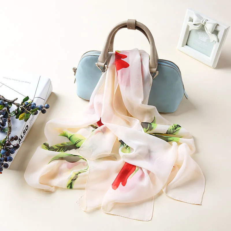 

160*50cm Multi-style Chiffon Rose Flower scarf wild fashion shawl sunscreen print floral scarf scarves