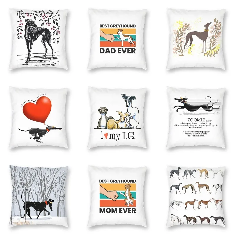 

I Love My Italian Greyhound Nordic Throw Pillow Covers Home Decorative Pet Dog Chair Cushion For Sofa Living Room Pillowcase
