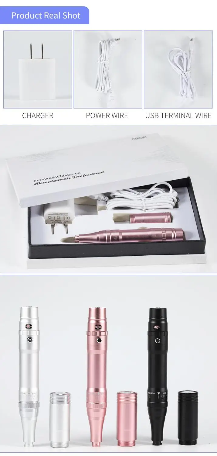 

Professional Factory Price Wireless Permanent Makeup Machine Pen Beauty Cartridge Eyebrow Tattoo Machine
