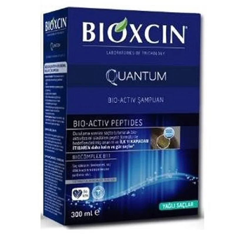 BIOXCIN Quantum Shampoo 300 ml Oily Hair Herbal Treatment Double Effect Moisturizing Nourishing Oil and Sebum Control Fast Ship