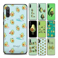 cute cartoon avocado phone case for xiaomi mi a2 8 9 lite se pro 9t cc9 e note10 5g 10t s pro lite soft silicone cover coque