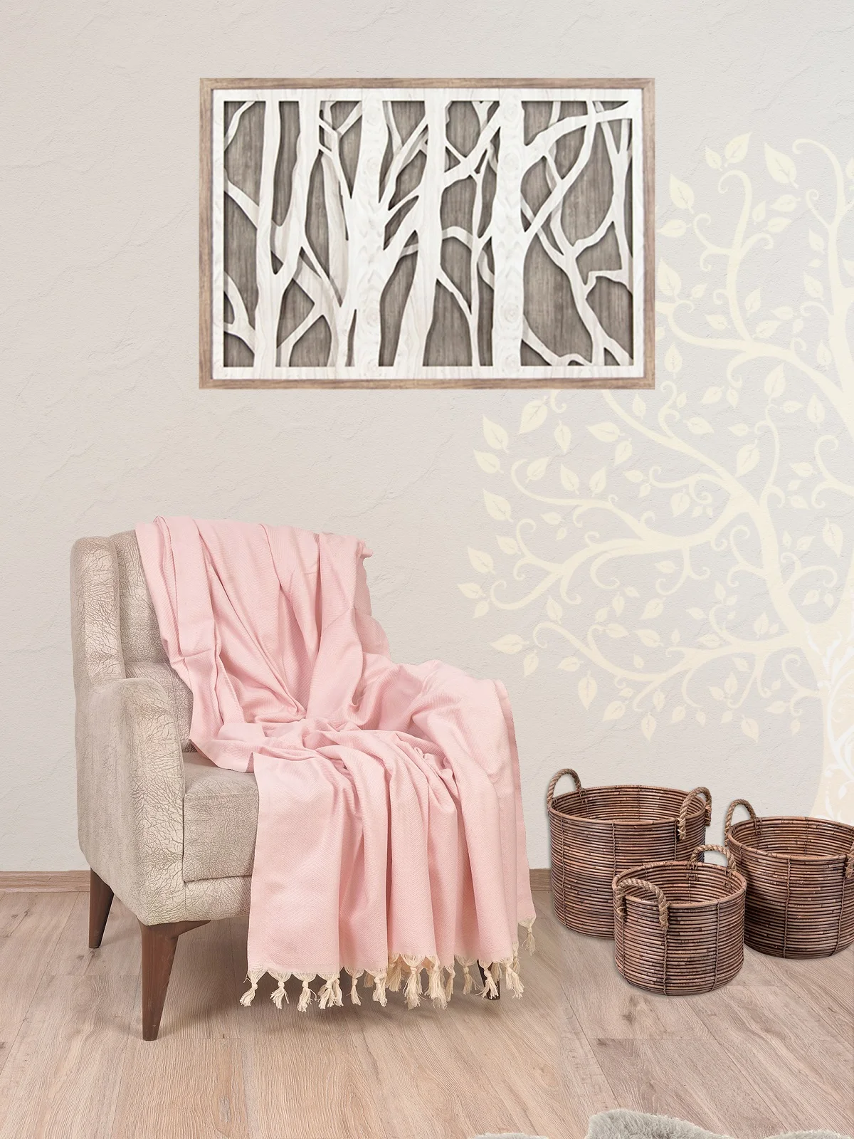 Розовый чехол для дивана 100% турецкое Хлопковое одеяло подходит вашего домашнего