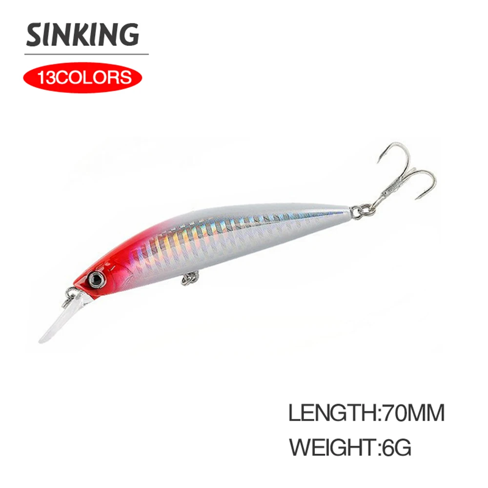 Рыболовная приманка 7 см 16 г воблер в виде гольяна тонущий мощный Джеркбейт для