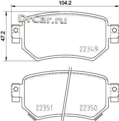 BREMBO P49059 Колодки торм. зад. 1шт |