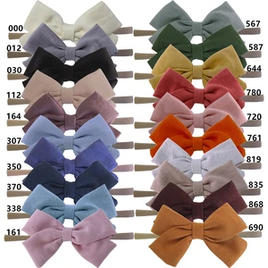 4 шт. в комплекте; Костюм детская одежда для девочек из хлопка, банты, повязки на голову бант для волос резинки мягкие тонкие нейлоновые повязки для волос аксессуары для волос